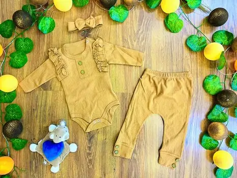 Princess Baby Set MURATBABY Brown 6882 საბავშვო ტანსაცმლის ნაკრები