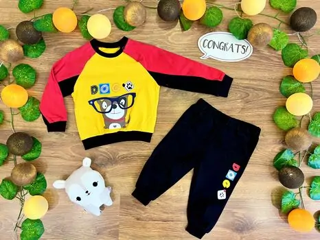 DOG Set 2in1 YELLOW 122030 ALG თბილი ორეული