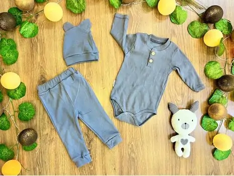 Lovely Romper Set For Baby MURATBABY Grey 6454 საბავშვო ტანსაცმლის ნაკრები
