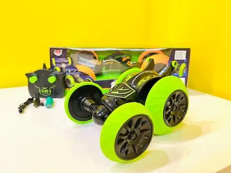 Stunt car for kids green სათამაშო მანქანა დისტანციური მართვით, 4 image