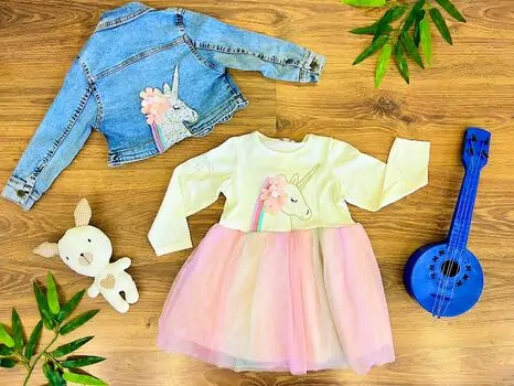 Princess Baby Dress Unicorn საბავშვო კაბა BABYROSE 3914