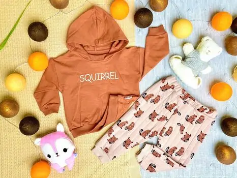 Cute SQUIRREL Set Necix's  Brown 223020152 საბავშვო ტანსაცმლის ნაკრები