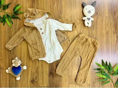 Lovely Baby Set MURATBABY Brown 7186 საბავშვო ტანსაცმლის ნაკრები