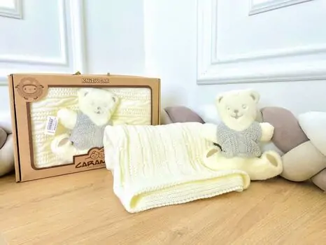 BLANKET BABY BEAR CARAMINI 5204 ჩვილის პლედი