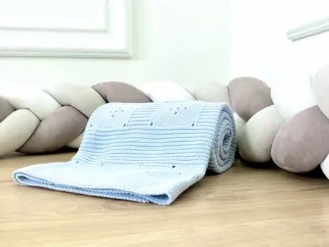 Bobix Knitted Baby Blanket Blue Tafyy 12033 ჩვილის პლედი, 3 image