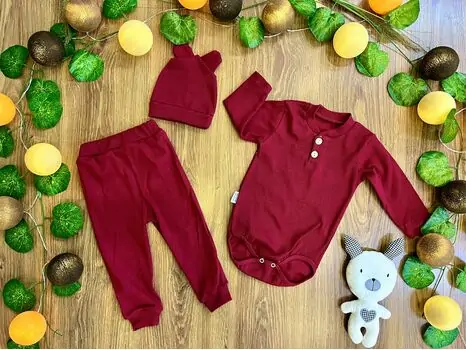 Lovely Romper Set For Baby MURATBABY Dark Red 6454 საბავშვო ტანსაცმლის ნაკრები