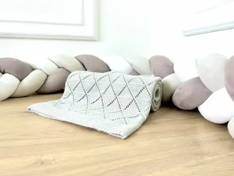 KNITTED BABY BLAKET GREY BABYMY 2012 ჩვილის პლედი
