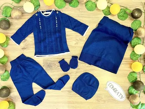 ZENI BABY KNITTED CLOTHES SET 3013 საბავშვო ტანსაცმლის ნაკრები