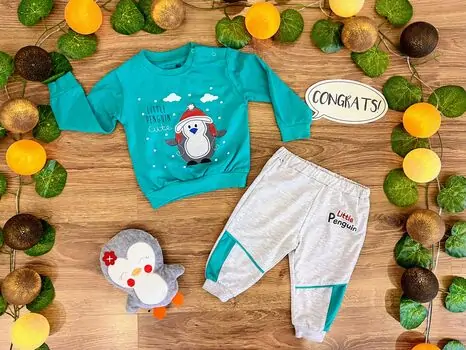 Little Cute Penguin Set 2in1 Dark Blue 122036 ALG თბილი ორეული