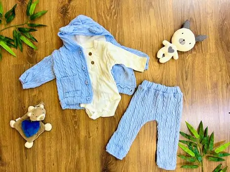 Lovely Baby Set MURATBABY Sky Blue 7186 საბავშვო ტანსაცმლის ნაკრები