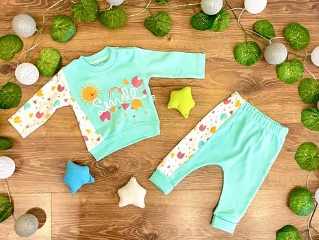 Smile 2in1 Set Maibella Blue 01-501 საბავშვო ტანსაცმლის ნაკრები