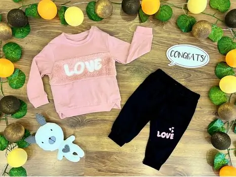 LOVE Set 2in1 PINK 522010 ALG თბილი ორეული