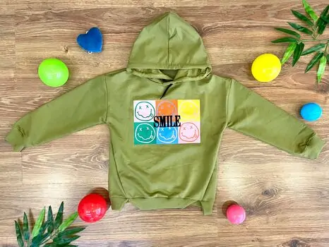 SMILE ALG 723527 საბავშვო ჰუდი GREEN
