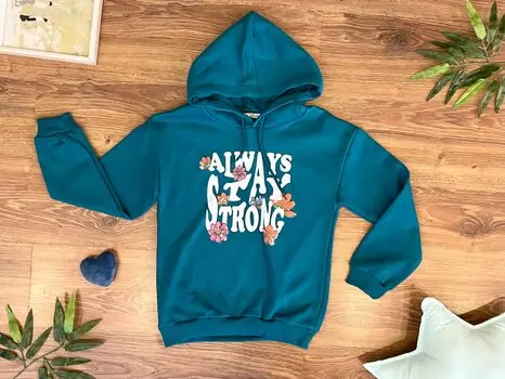 Always Stay Strong ALG 723471 საბავშვო ჰუდი Blue