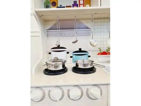 Wooden Kitchen With Accessories TX1168  ხის სათამაშო სამზარეულო აქსესუარებით, 3 image