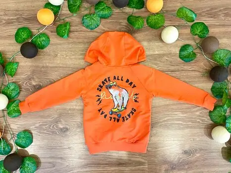 Skate all Day ALG 223452 საბავშვო ჰუდი Orange, 2 image