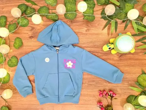 Flower Power ALG 623607 საბავშვო ჰუდი ელვა შესაკრავით Dark Blue