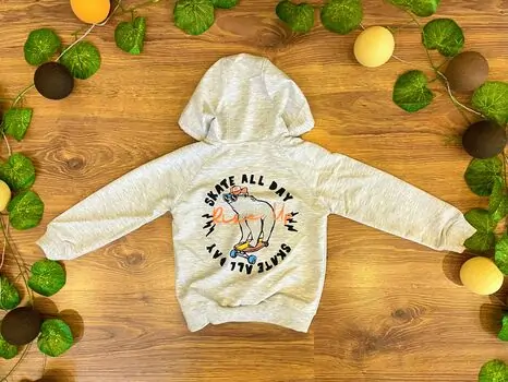 Skate all Day ALG 223452 საბავშვო ჰუდი Grey, 2 image