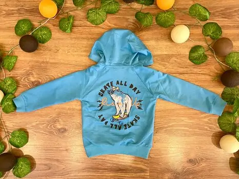 Skate all Day ALG 223452 საბავშვო ჰუდი Light Blue, 2 image