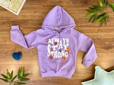 Always Stay Strong ALG 723471 საბავშვო ჰუდი Purple