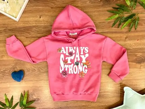 Always Stay Strong ALG 723471 საბავშვო ჰუდი Pink