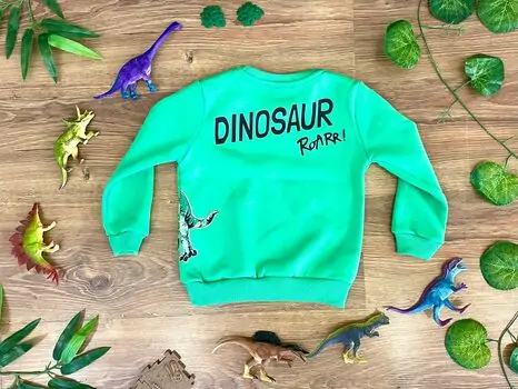 DINOSAUR ALG 223596 საბავშვო გრძელ მკლავიანი მაისური TURQOISE, 2 image