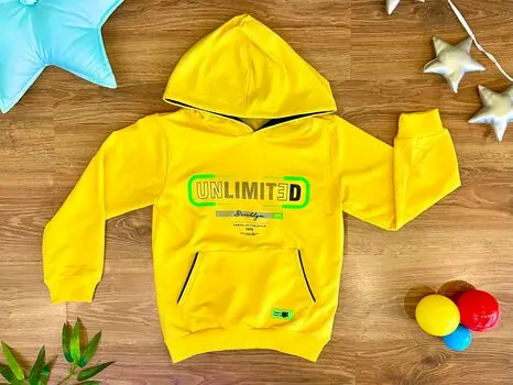 UNLIMITED LOST ALG 423471 საბავშვო ჰუდი Yellow