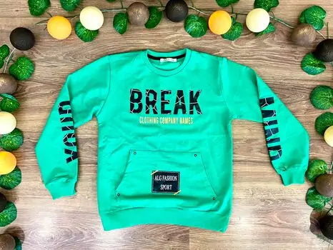 BREAK ALG 323476 საბავშვო გრძელ მკლავიანი მაისური TURQOISE