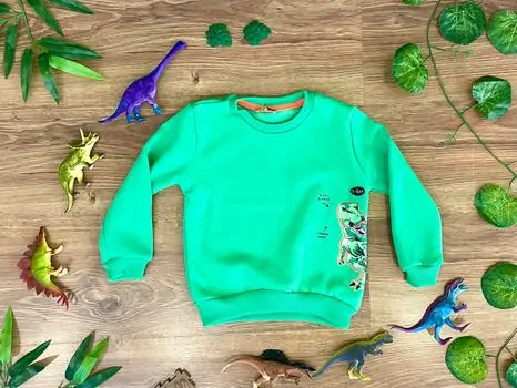 DINOSAUR ALG 223596 საბავშვო გრძელ მკლავიანი მაისური TURQOISE