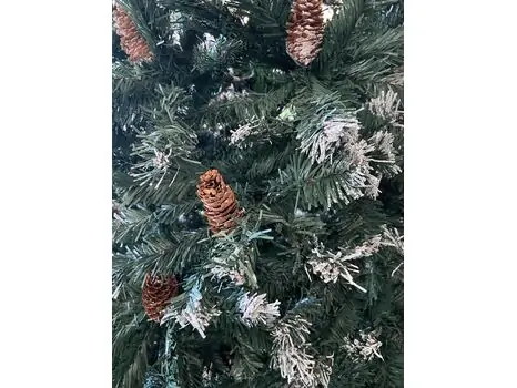 Christmas Tree With Pine Cones And Snow-Covered Branches საახალწლო ნაძვის ხე გირჩით და დათოვლილი ბოლოებით 210 სმ (OT011), 16 image