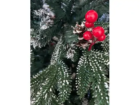 Christmas Tree With Pine Cones And Berries საახალწლო ნაძვის ხე შერეული სილიკონის წიწვებით, გირჩით და კენკრით 180 სმ (OT001), 10 image