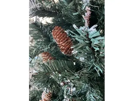Christmas Tree With Pine Cones And Snow-Covered Branches საახალწლო ნაძვის ხე გირჩით და დათოვლილი ბოლოებით 210 სმ (OT011), 14 image