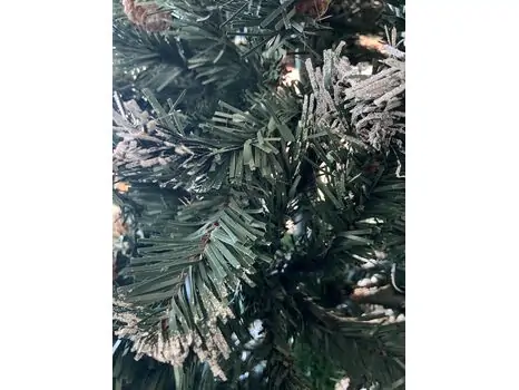 Christmas Tree With Pine Cones And Snow-Covered Branches საახალწლო ნაძვის ხე გირჩით და დათოვლილი ბოლოებით 210 სმ (OT011), 18 image