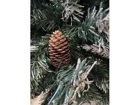 Christmas Tree With Pine Cones And Snow-Covered Branches საახალწლო ნაძვის ხე გირჩით და დათოვლილი ბოლოებით 210 სმ (OT011), 17 image
