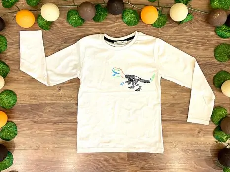 DINOSAUR ALG 323407 საბავშვო გრძელ მკლავიანი მაისური White