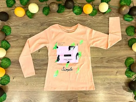 SIMPLE DREAM ALG 723108 საბავშვო გრძელ მკლავიანი მაისური PEACH