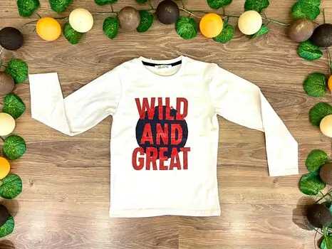 WILD AND GREAT ALG 323411 საბავშვო გრძელ მკლავიანი მაისური White