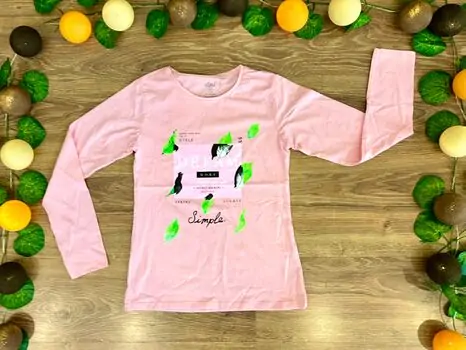 SIMPLE DREAM ALG 723108 საბავშვო გრძელ მკლავიანი მაისური PINK