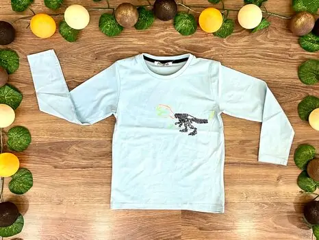 DINOSAUR ALG 323407 საბავშვო გრძელ მკლავიანი მაისური Light Blue
