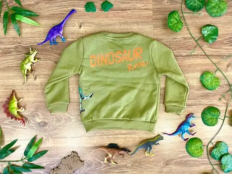 DINOSAUR ALG 223596 საბავშვო გრძელ მკლავიანი მაისური GREEN, 2 image