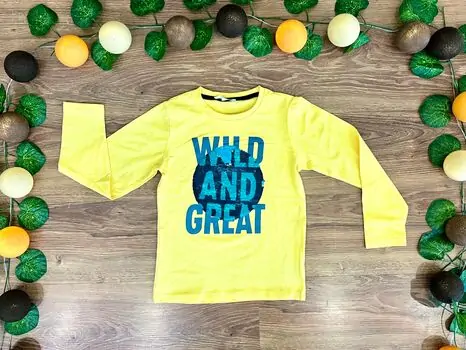 WILD AND GREAT ALG 323411 საბავშვო გრძელ მკლავიანი მაისური Yellow