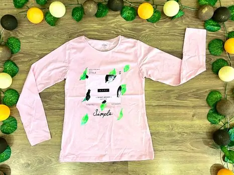 SIMPLE DREAM ALG 723108 საბავშვო გრძელ მკლავიანი მაისური LIGHT PINK