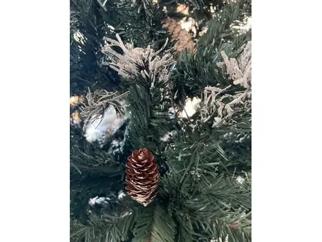 Christmas Tree With Pine Cones And Snow-Covered Branches საახალწლო ნაძვის ხე გირჩით და დათოვლილი ბოლოებით 210 სმ (OT011), 15 image