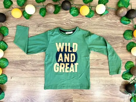 WILD AND GREAT ALG 323411 საბავშვო გრძელ მკლავიანი მაისური Green