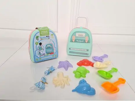 BAG STORAGE BEACH SERIES 10 Pcs  666-1163D საბავშვო ქვიშაში სათამაშო ნაკრები, 2 image