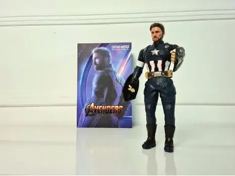 Avengers Super Hero Captain America With Double Shield 3320A MARVEL-ის სუპერ გმირი კაპიტანი ამერიკა, 2 image