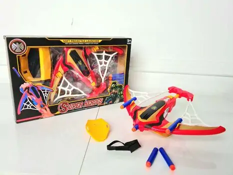 MARVEL IRON MAN BOW AND ARROW SOFT BULLET LAUNCHER 564-937 რკინის კაცის ბლასტერი მშვილდი