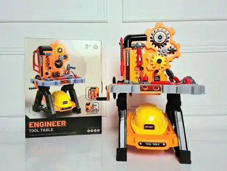 TOOL TABLE WITH ENGINEERING CAP 8029 სათამაშო ინსტრუმენტების ნაკრები, 2 image