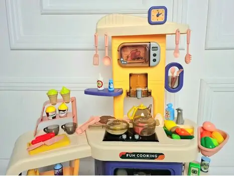 Light Luxury Kitchen Set Blue Toy For Kids 868A ფუნქციური საბავშვო სამზარეულო, 5 image