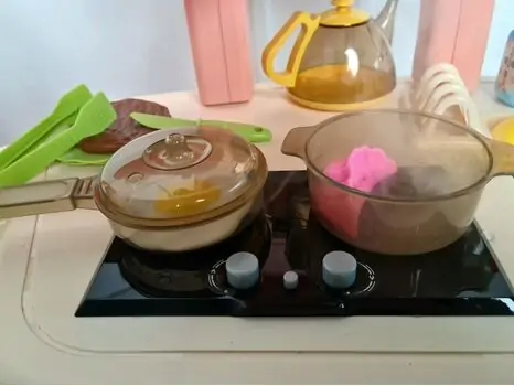 Light Luxury Kitchen Set Red Toy For Kids 868B ფუნქციური საბავშვო სამზარეულო, 5 image